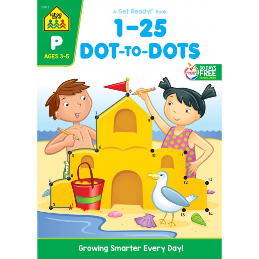 School Zone Book: 1-25 Dot-to-Dots Preschool Workbook