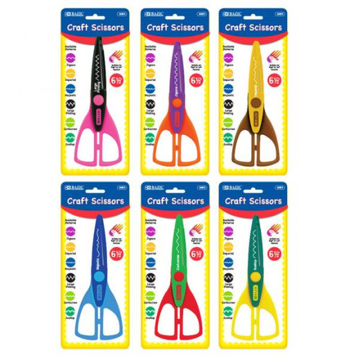 Bazic Craft Scissors, Assorted Colors