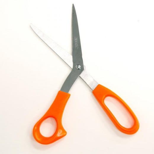 Bazic Left Handed Bent Stainless Steel Scissors, Assorted Colors