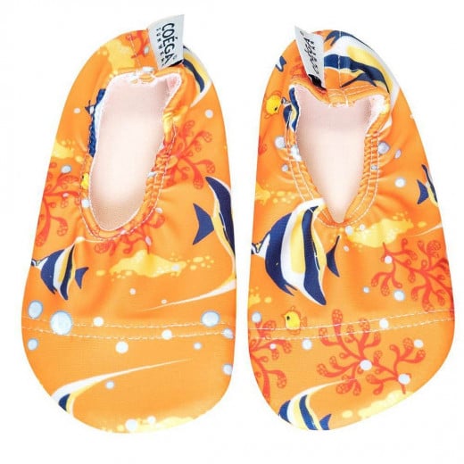 أحذية السباحة والشاطئ نمط برتقالي عادي كويغا أروربي (27-29)، برتقالي