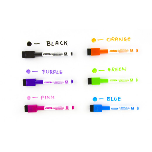 Bazic Magnetic Dry-Erase Markers (3/Pack), Assorted Color