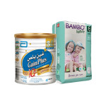 Gain Plus IQ Stage 3 - 900 g + Bambo Nature Pants Size 6 (18+ Kg), 18 diapers