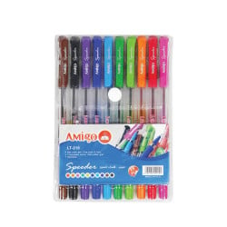 مجموعة أقلام حبر سبيدر ملونة, 10 قطع من أميجو