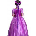 فستان الأميرة للبنات باللون البنفسجي مقاس متوسط