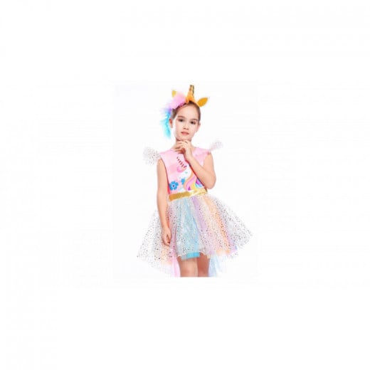 Unicorn Dress with Wings Headband Princess Size Small