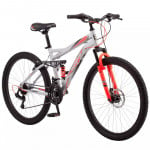 Mongoose Boys Bike, Mountain Cycle, Silver Color, 60.96 Cm
