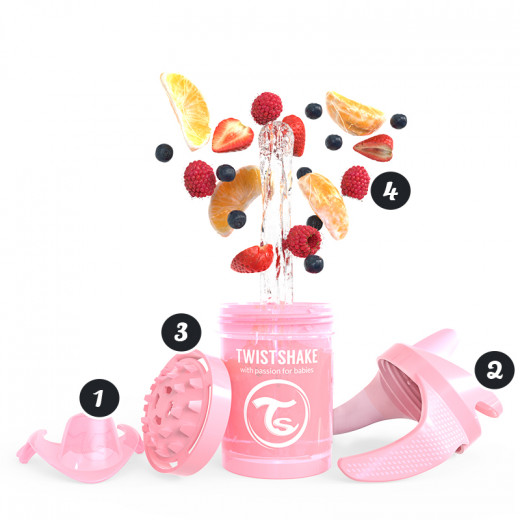 Twistshake Mini Cup, Pink 230 ml +4 Months With Handle