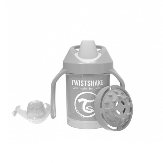 Twistshake Mini Cup, Grey 230 ml +4 Months With Handle