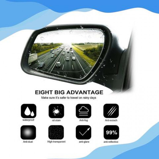 2 Pieces Car Rear View Rainproof Film with 2 PiecesSide Window Rainproof Film