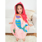 Kids Colored Bath Towel, Mermaid Design
