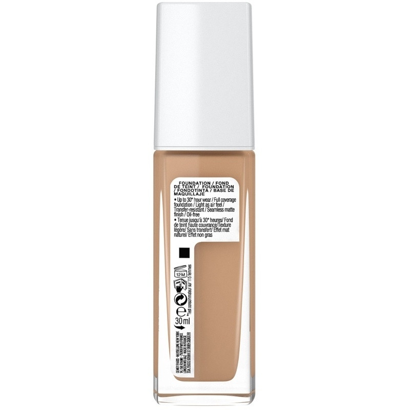 Maybelline Super Stay Full Coverage Liquid Foundation Active Wear Makeup,  Up to 30Hr Wear, Transfer, Sweat & Water Resistant, Matte Finish, Classic