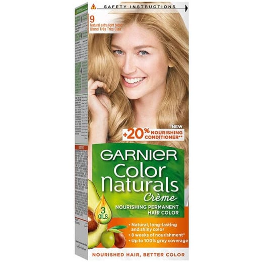 Garnier Color Naturals Permanent Hair Color, 9.0 Extra Light Blonde