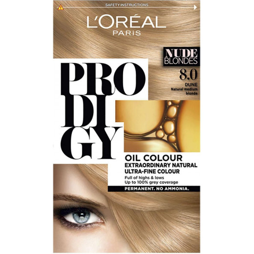 L'oreal Paris Prodigy Permanent Hair Oil Color, 8.0 Light Blonde