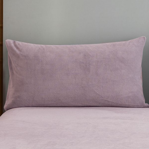Nova home warmfit winter microfleece fitted sheet set purple king/super 3pcs