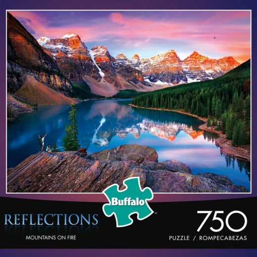 Buffalo Games Reflections Mountains One Fire, 750 Pieces