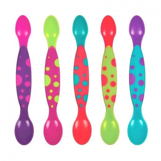 The First Years Two Scoop Infant Spoons, 5 Packs, Assorted Colors