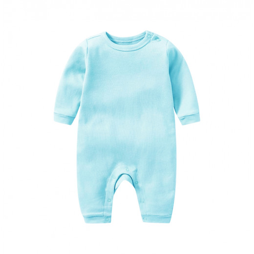 ثوب داخلي للأطفال بأكمام طويلة ، أزرق ,12-18 شهر