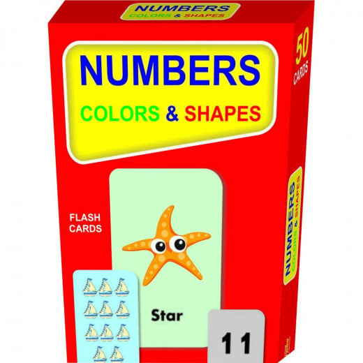 بطاقات تعليم الأرقام بتصميم الألوان و الأشكال  باللغة الانجليزية  من ليرننج اكسبرس كندا