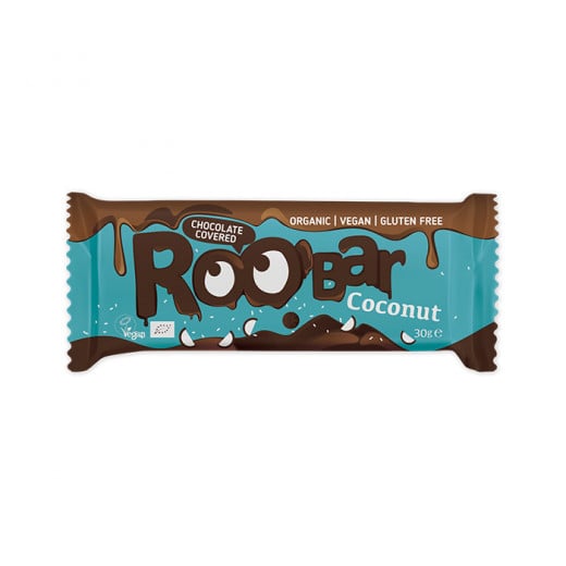 Dragon Superfoods Org GF Roo Bar Coconut Chocolate Covered, 30gram