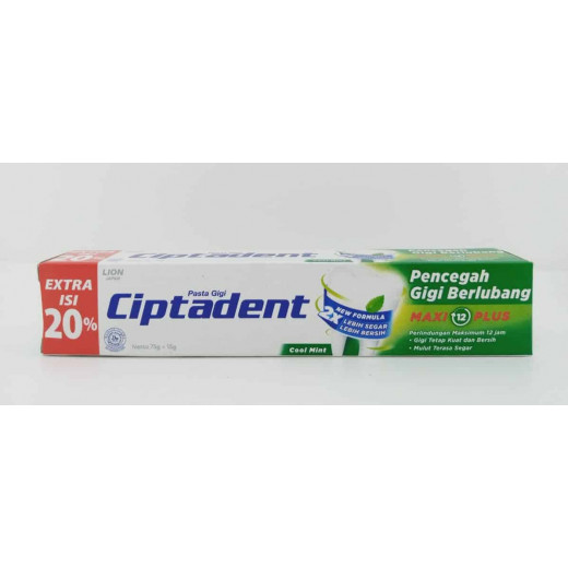 Ciptadent Cool Mint Toothpaste, 75g+20%