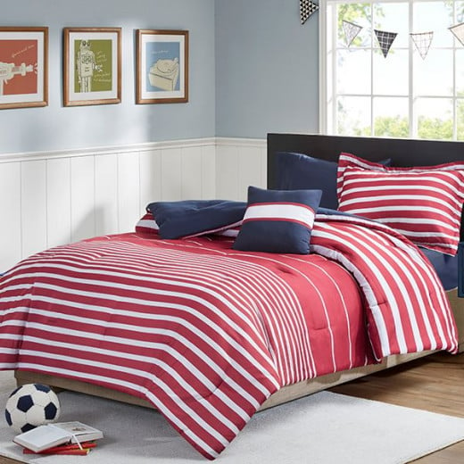 Nova Home Myls Comforter Set, Red Color, Twin Size