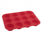 Dr. Oetker Flexible Love Silicone Muffin Tin 12 Cups, Red Color