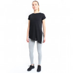 RB Women's Side High-Low T-Shirt, XX Large Size, Black Color