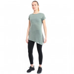 RB Women's Side High-Low T-Shirt, Large Size, Green Color