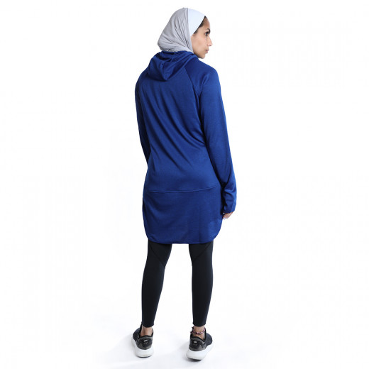 RB Women's Mid-length Running Hoodie, Large Size, Royal Blue Color