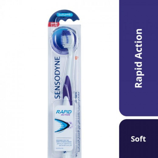 Sensodyne Toothbrush for Sensitive Teeth Rapid Action Brush with Soft Bristles