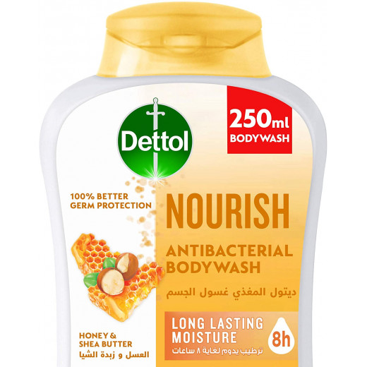 Dettol Nourish Shower Gel & Bodywash for Effective Germ Protection & Personal Hygiene, 250ML