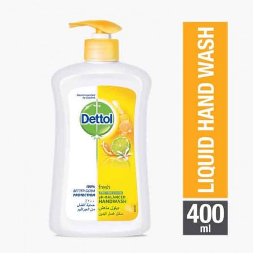 Dettol Fresh Anti Bacterial Liquid Hand Soap, 400ml