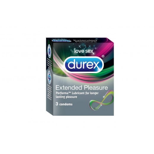 Durex Extended Pleasure Condoms, 3 Pieces