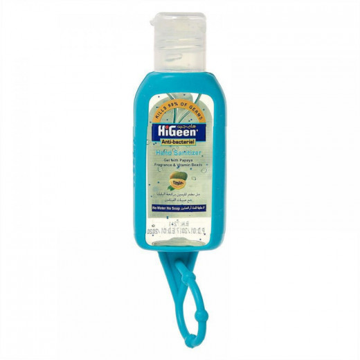HiGeen Anti-Bacterial Hand Sanitizer, 50 Ml, Turquoise Color