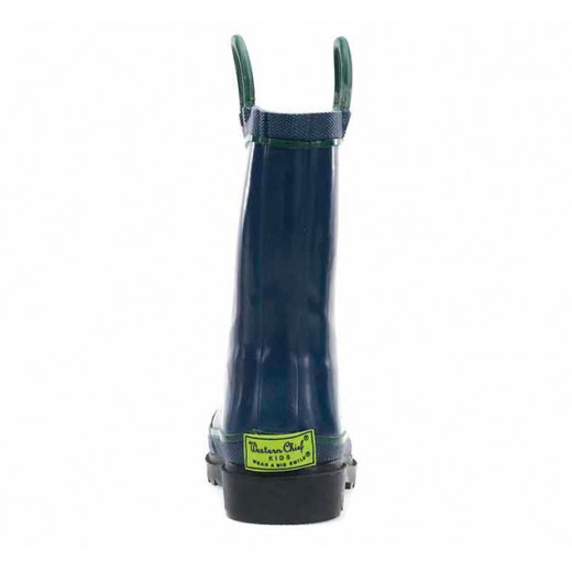 Western Chief Kids Firechief Rain Boot, Navy Color, Size 24