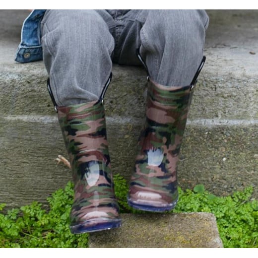 حذاء للمطر للأطفال باللون الأخضر، مقاس 32 من ويسترن شيف