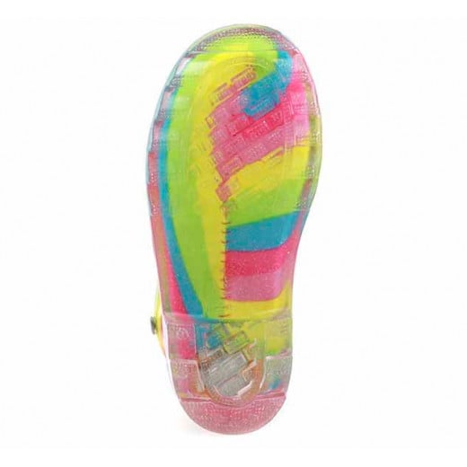 Western Chief Kids Rainbow Lighted Rain Boot, Multi Color, Size 30