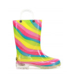 حذاء للمطر بألوان قوس قزح للأطفال، مقاس 30 من ويسترن شيف