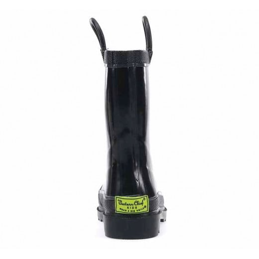 Western Chief Kids Firechief Rain Boot, Black Color, Size 28