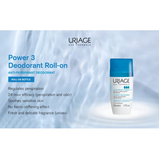 Uriage Power 3 Deodorant Roll-on, 50 Ml