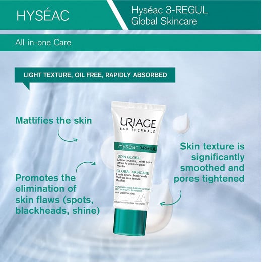 Uriage Hyseac 3 Regul Acne Treatment Face Cream, 40 Ml