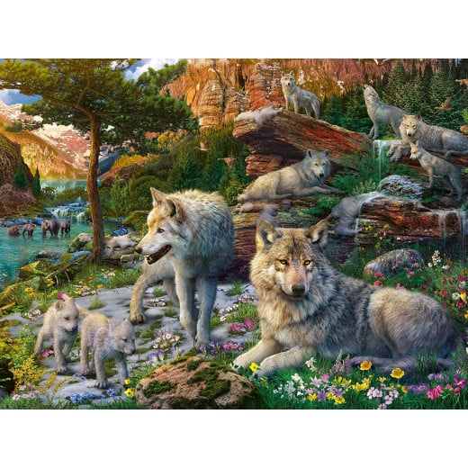 Ravensburger Puzzle Wolf in Spring,1500 Pieces