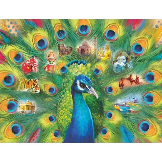 Ravensburger Puzzle Land of the Peacock, 2000 Pieces