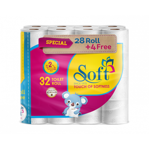 Soft Toilet Paper Rolls, 200 Sheet, 28 Rolls + 4 For Free