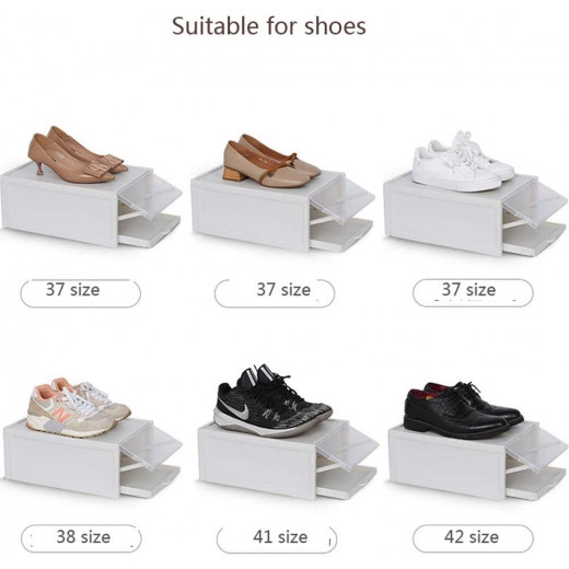 صندوق احذية بلاستيكي, باللون الأبيض, 23.5*33.5*14.1 سم