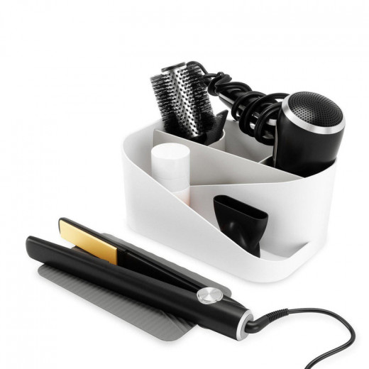 Umbra glam hair tool organizer, white color