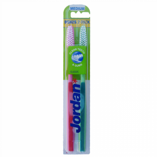 Jordan Toothbrush Classic Medium 2 Pack