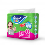 Fine Baby Diapers, Size 5, Maxi 11–18 Kg, 26 Diapers