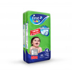 Fine Baby Diapers Jumbo Pack, Size 4, Large, 7-14 Kg, 44 Diapers