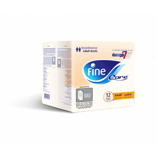 Fine Care Incontinence Unisex Briefs, Small, Waist 51-75 Cm, 12 Diapers